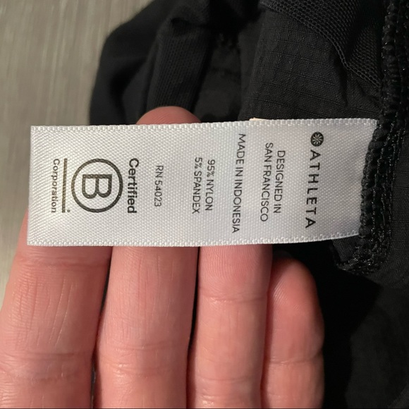 Athleta Black Shorts with Zippered Pockets Nylon and Spandex - Picture 4 of 10